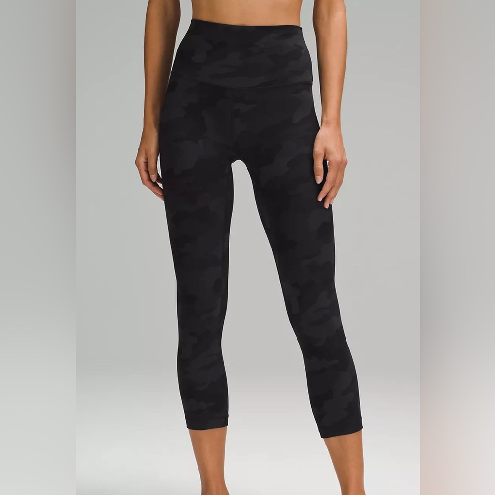 Lululemon Black Camo Align High-Rise 23” crop Leggings
